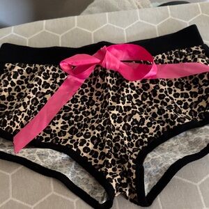 Dressed in LALA Leopard Print Panties with Pink Bow
